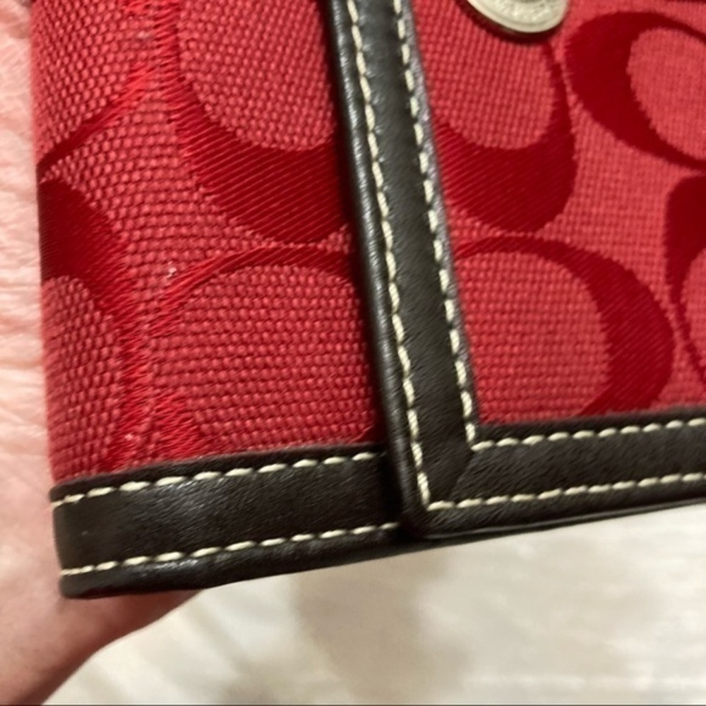 Coach signature c vintage red y2k compact wallet - Picture 8 of 13